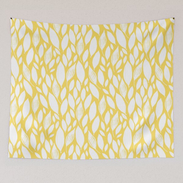 Item preview, A Yellow and White Leaves Pattern designed and sold by The Merch.