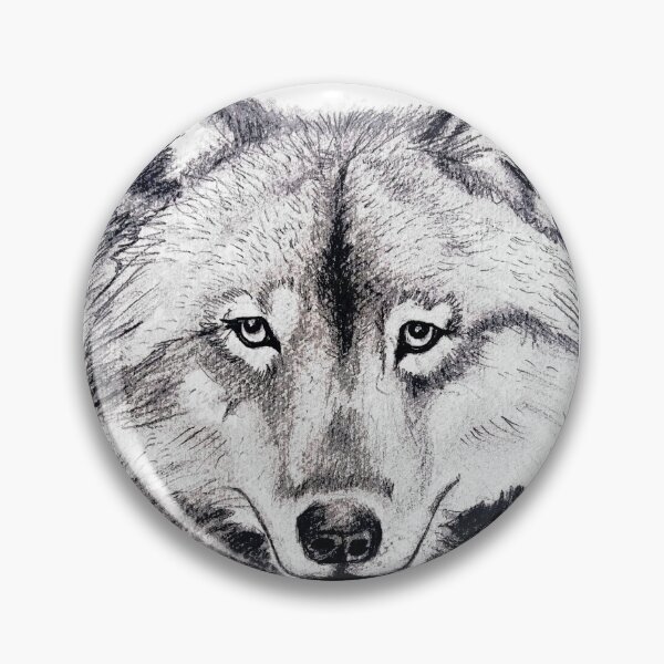 Item preview, Wolf drawing black and white designed and sold by horseaddicted.