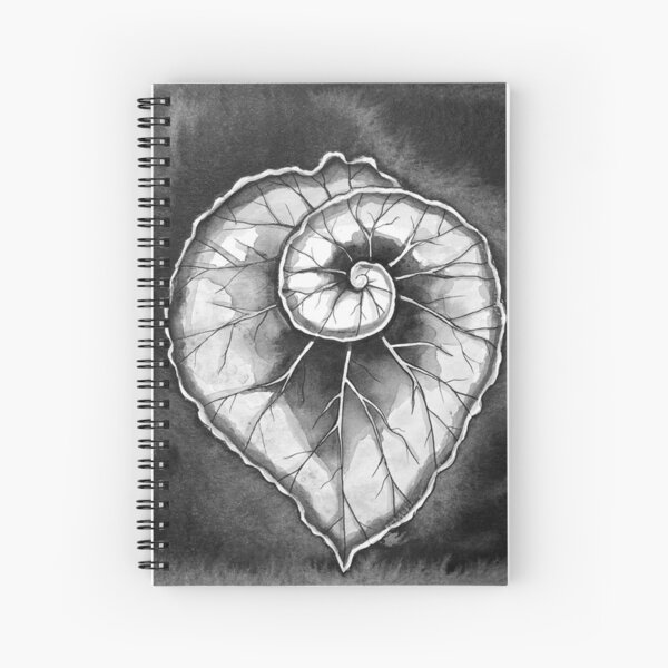 Cuaderno de espiral «Dibujo De Hoja De Begonia» de jessmann | Redbubble