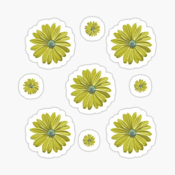"Yellow flowers" Sticker for Sale by Mashushaart Redbubble