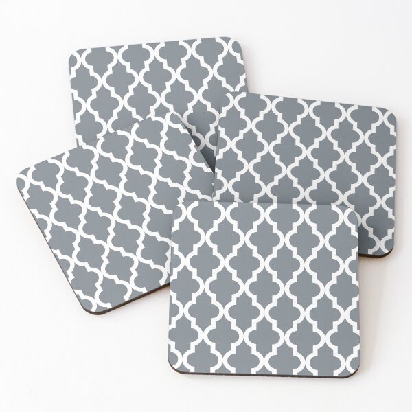 Item preview, Cool Grey Gray Quatrefoil Pattern Bold Modern & Classic designed and sold by ImageNugget.