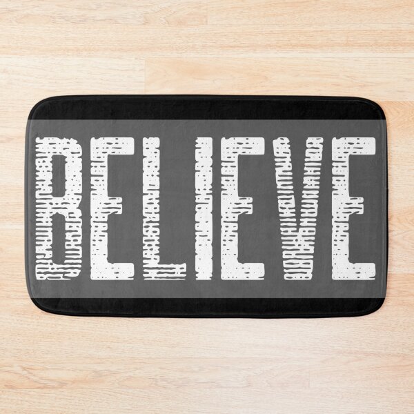 Item preview, BELIEVE. Text only design. White text. Grunge. Distressed. Capitals. designed and sold by JellyBeenzz.