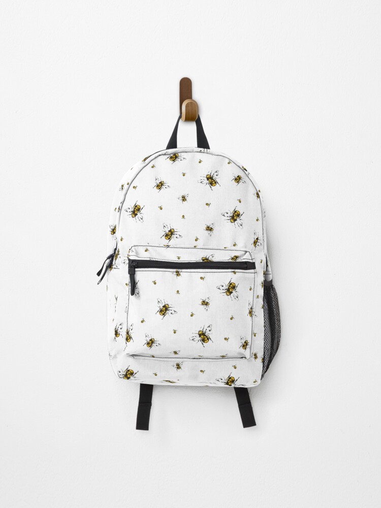 Thumbnail 1 of 3, Backpack, Geometric bees designed and sold by rainetteillus.