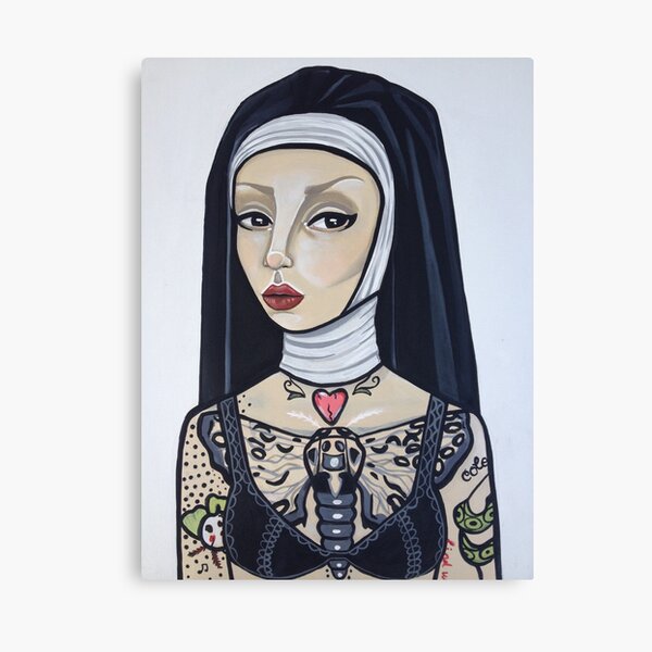 nun wearing louis vuitton and tattoos and piercing drawing｜TikTok