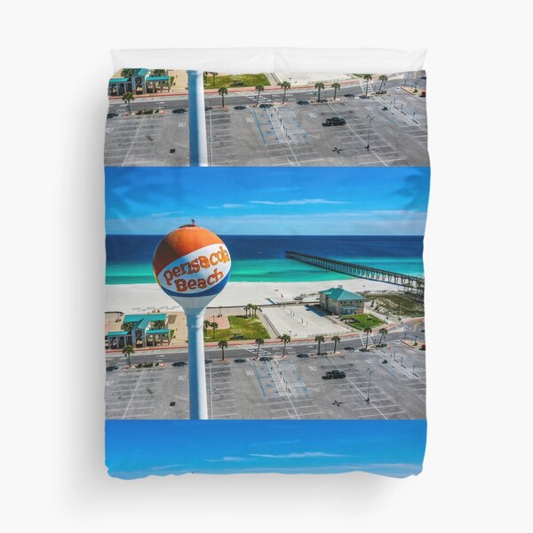 Osprey Perched on Beach Ball Duvet Cover