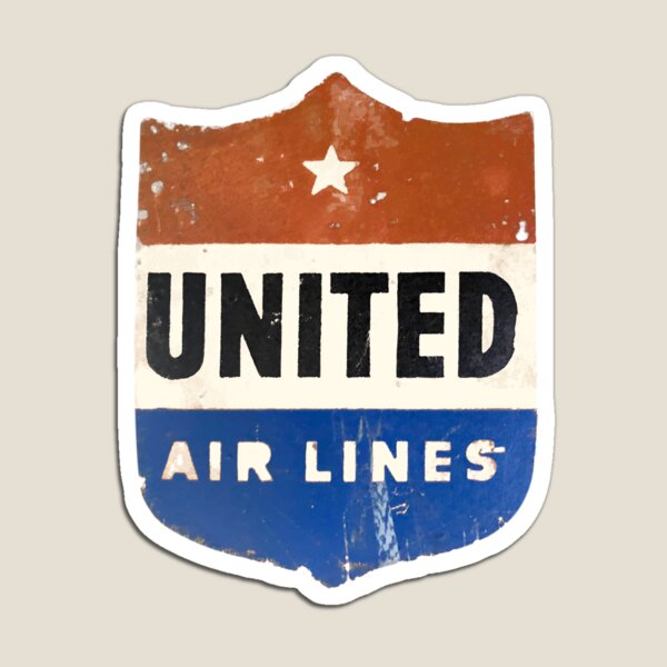 United Air Lines - Vintage, Distressed Magnet