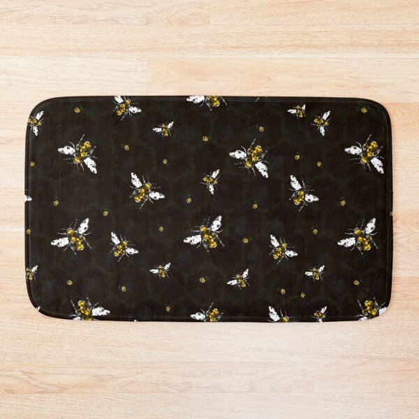Item preview,  Geometric bees and beehives - black designed and sold by Caroline Bochud.