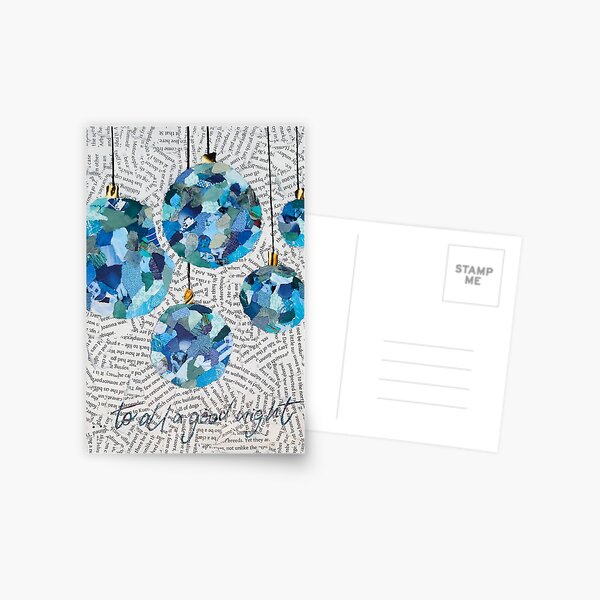 Blue Baubles - Christmas Collection Postcard