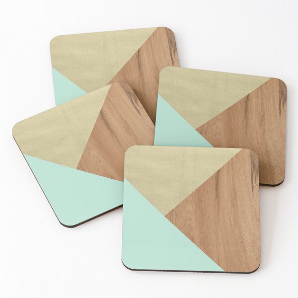 Item preview, Wood meets Gold Mint Geometric #1 #minimal #decor #art  designed and sold by Anita's & Bella's Art.