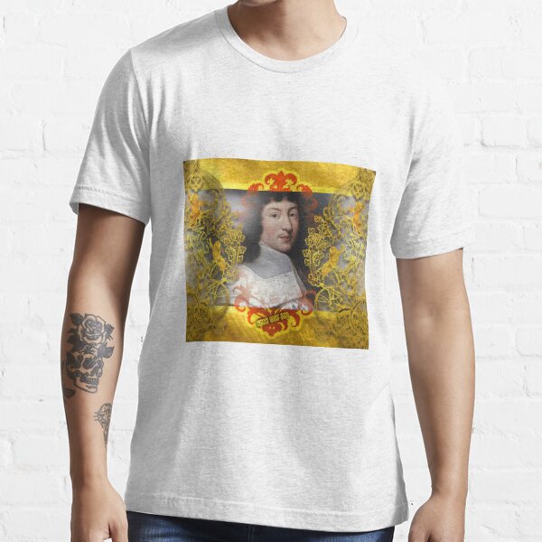 Fun Summer Retro History T-shirt. Sun King. Louis XIV. 