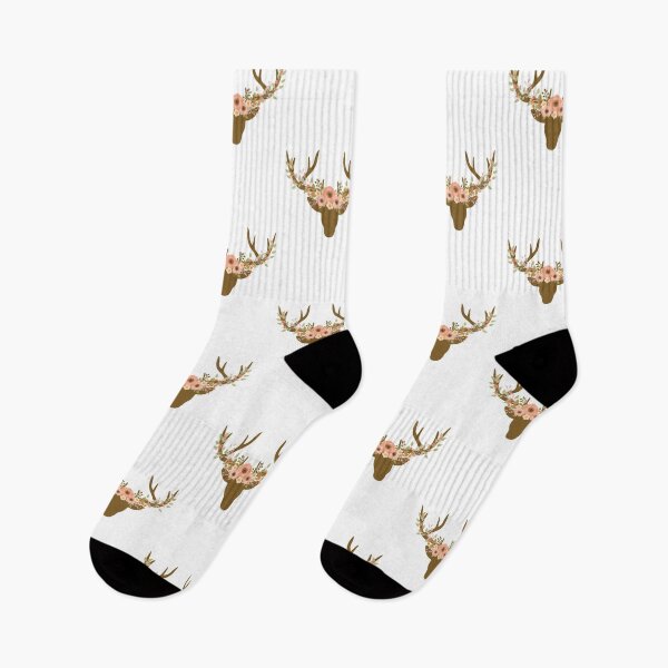 Item preview, Christmas deer with floral antlers designed and sold by WOWSOMETHINGNEW.