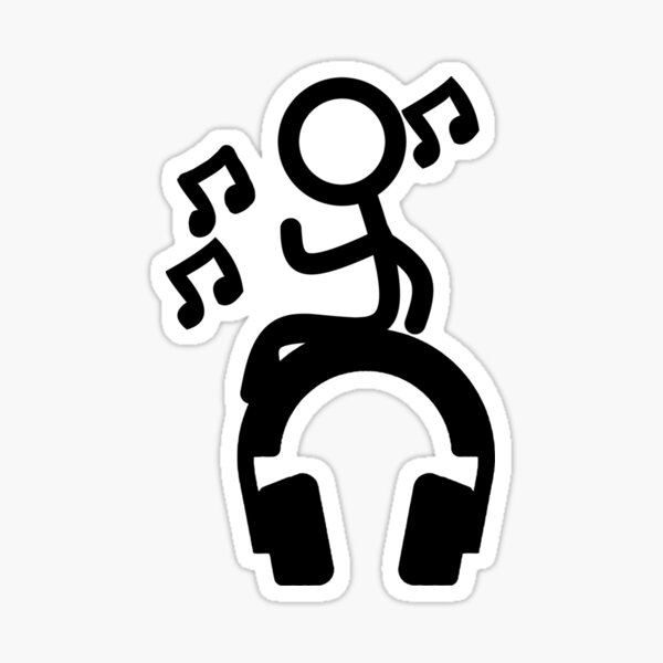 Stick Man Music Sticker