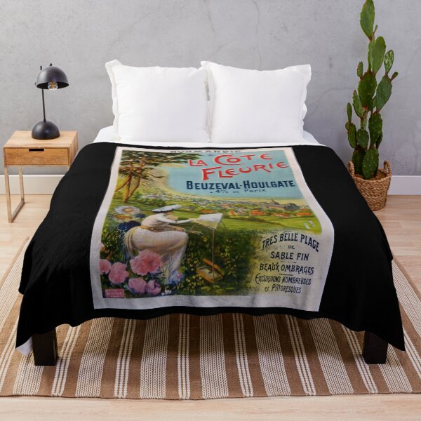Item preview, retro classic Normandie Cote Fleurique poster designed and sold by CorasPosters.