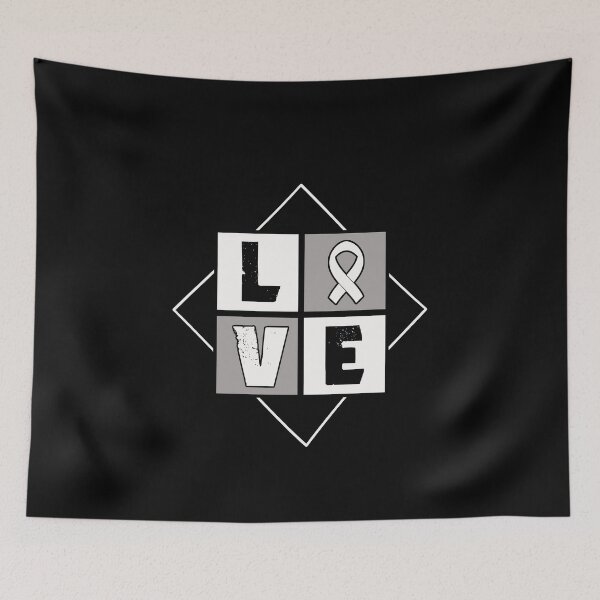 Item preview, Love and white ribbon against lung cancer designed and sold by mederDESIGNS.