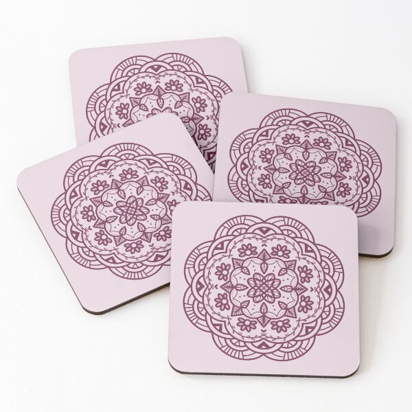 Item preview, maroon intricate mandala designed and sold by DesignByJennyyy.