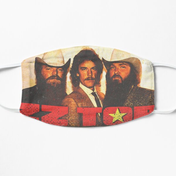 zz top band colorful grunge vintage retro style tshirt design Mask