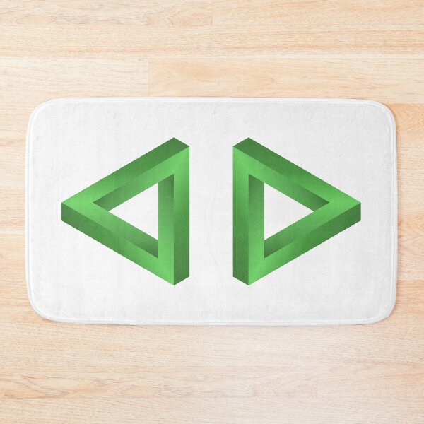 Item preview, The Impossible Penrose Triangle Optical Illusion Original Art ( Green ) designed and sold by pgons.