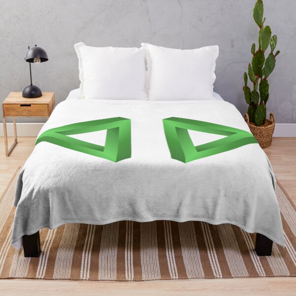 Item preview, The Impossible Penrose Triangle Optical Illusion Original Art ( Green ) designed and sold by pgons.