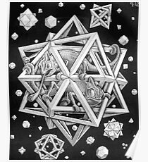 MC Escher Halftone Poster