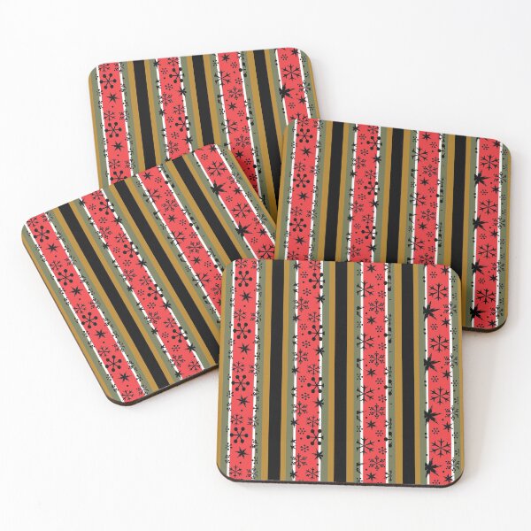 Item preview, Christmas Snow Vintage Stripe designed and sold by Sharon Schwalbe.