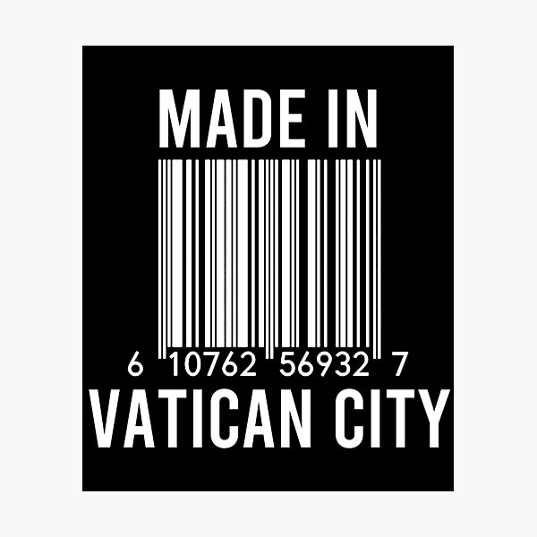 Item preview, Made In Vatican City designed and sold by RandomStuffShop.