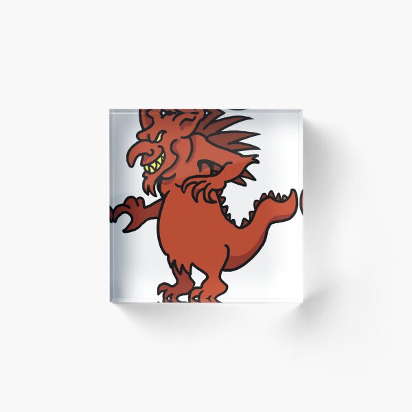 Grinning Hedgehog Demon Acrylic Block