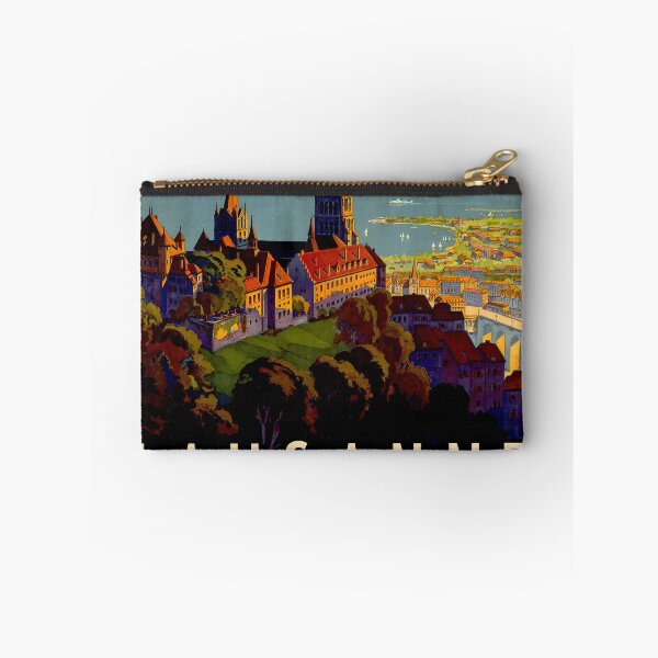 Item preview, retro classic Lausanne Ouchy poster designed and sold by CorasPosters.