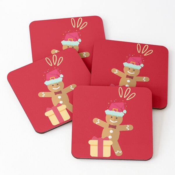 Item preview, Happy Little Gingerbread Man With His Gift  designed and sold by LaylaCreator.