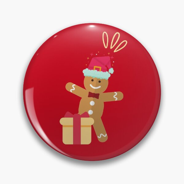 Item preview, Happy Little Gingerbread Man With His Gift  designed and sold by LaylaCreator.