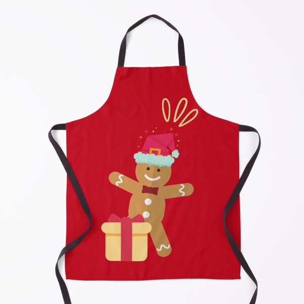 Item preview, Happy Little Gingerbread Man With His Gift designed and sold by LaylaCreator.