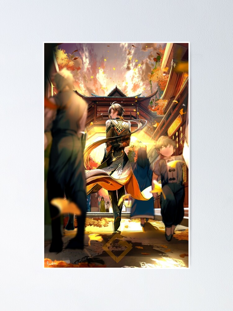 Genshin Impact Zhongli Poster By Hentaiyaro Redbubble