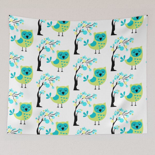 Item preview, Whimsical Owl by Tree designed and sold by ChelleCreate.