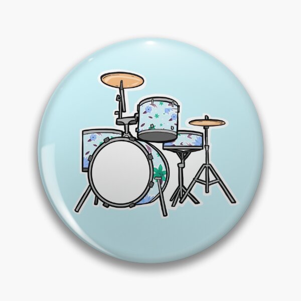 Item preview, Floral Pattern Drum Set Sticker designed and sold by GeorgiaMarie13.