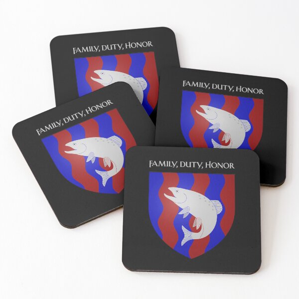 Item preview, "Family, Duty, Honor" House Tully Coat of Arms Heraldry Sigil - A Song of Ice and Fire designed and sold by >> jonboydesigns.etsy.com.