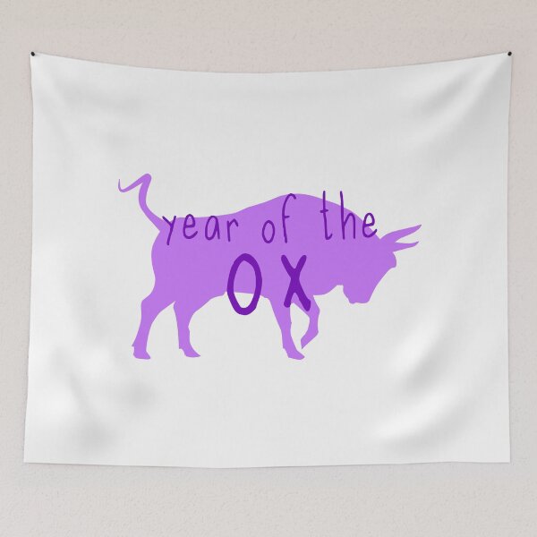 Aperçu de l'œuvre Nouvel an chinois - Année du boeuf (VIOLET) créée et vendue par Seth's Tees.