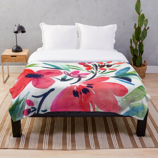 Item preview, flowers in red and green designed and sold by kosarandrea.