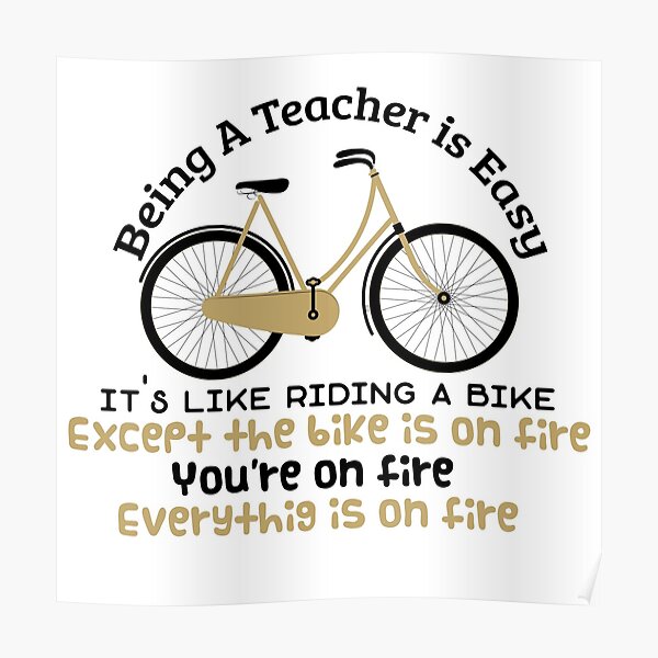 Being A Teacher Is Easy Poster For Sale By AttajnidaStore Redbubble