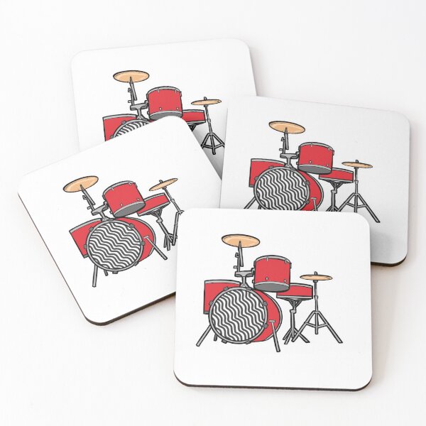 Item preview, Red Stripy Drum Set Musical Instruments  designed and sold by GeorgiaMarie13.