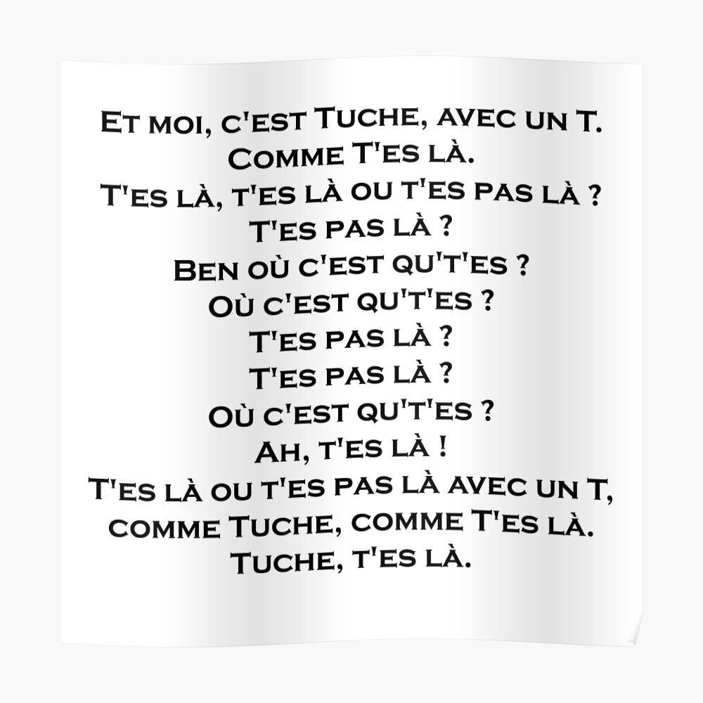 T Es La Ou T Es Pas La Tuche Les Tuche - And me, it's Tuche, with a T." Sticker for Sale by Footon |  Redbubble