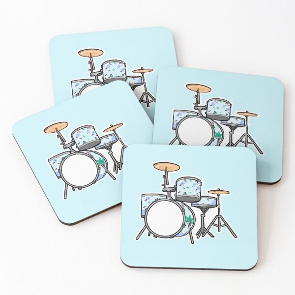 Item preview, Floral Pattern Drum Set Sticker designed and sold by GeorgiaMarie13.