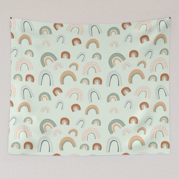 Item preview, Cute rainbow pattern in pastel colours designed and sold by designair.