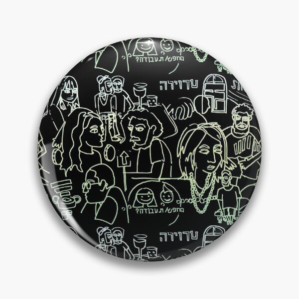 Item preview, Cool Dudes Funky Gel Aviv Travel Doodle designed and sold by badlydrawnbabe.