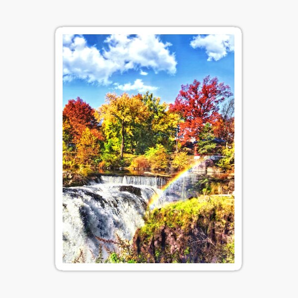 Vista previa del artículo con la obra «Paterson NJ - Arcoíris sobre las Grandes Cataratas de Paterson», diseñado y vendido por Susan Savad.