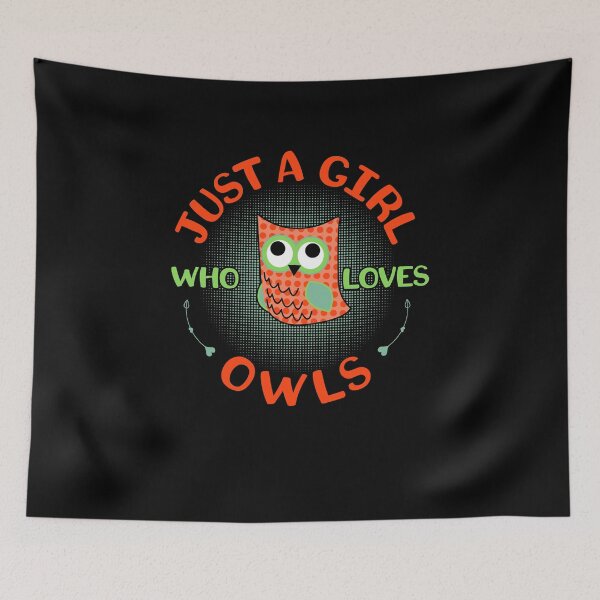 Item preview, Just A Girl Who Loves Owls Cute Colorful Owl  designed and sold by inkedtee.