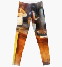Wood Shop With Wooden Bucket Leggings
