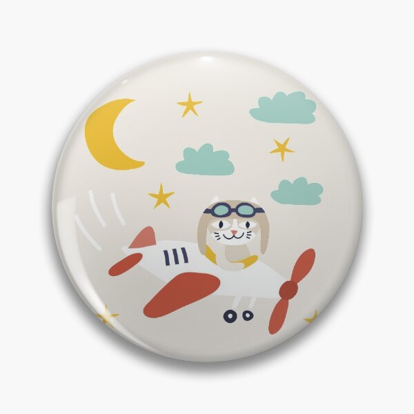Item preview, Cute cat flying on airplane designed and sold by RevolutionizZed.