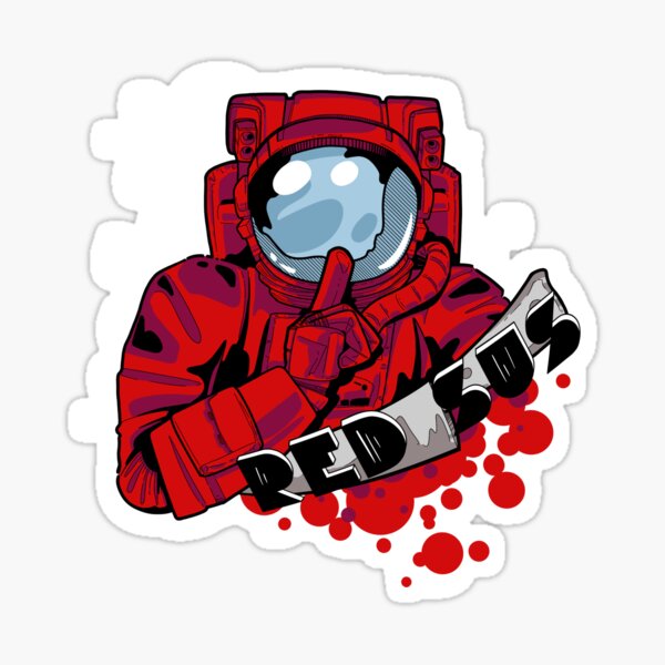 Kinda Sus Red Among Us Sticker Suspicious Impostor Red is