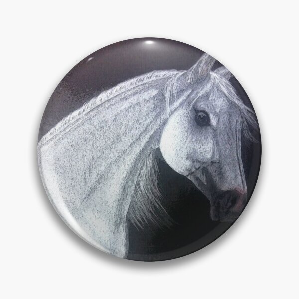 Item preview, White horse under the moonlight designed and sold by horseaddicted.