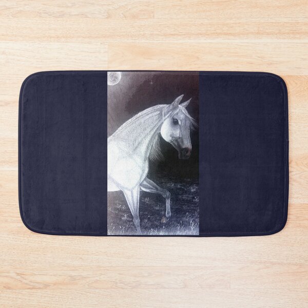 Item preview, White horse under the moonlight designed and sold by horseaddicted.