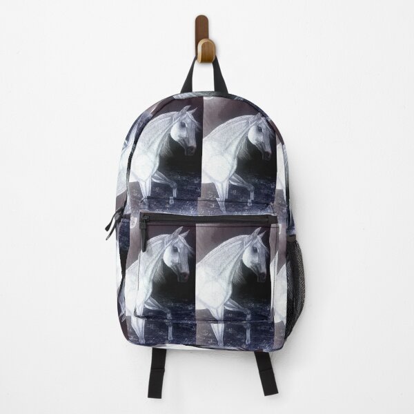 Item preview, White horse under the moonlight designed and sold by horseaddicted.